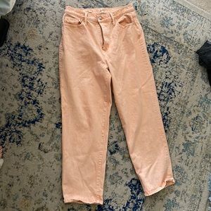 Target orange straight jeans